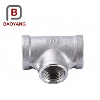 Precision casting 304 stainless steel hydraulic 3 way pipe fitting