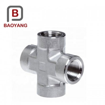 Custom malleable iron pipe fitting 4 way pipe fitting