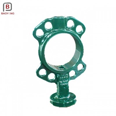 Ductile iron disc type dn150 flanged butterfly valve