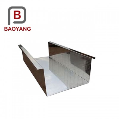 Custom stainless steel rain water greenhouse gutter price